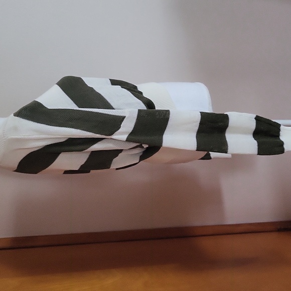 Madewell Loose-knit Crewneck Sweater Bright Ivory Striped Size Large - Picture 4 of 8